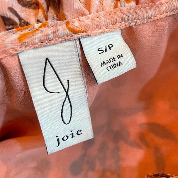 Joie Boho Peasant Floral Long Sleeve Top Blouse Women's Size Small - Picture 2 of 10